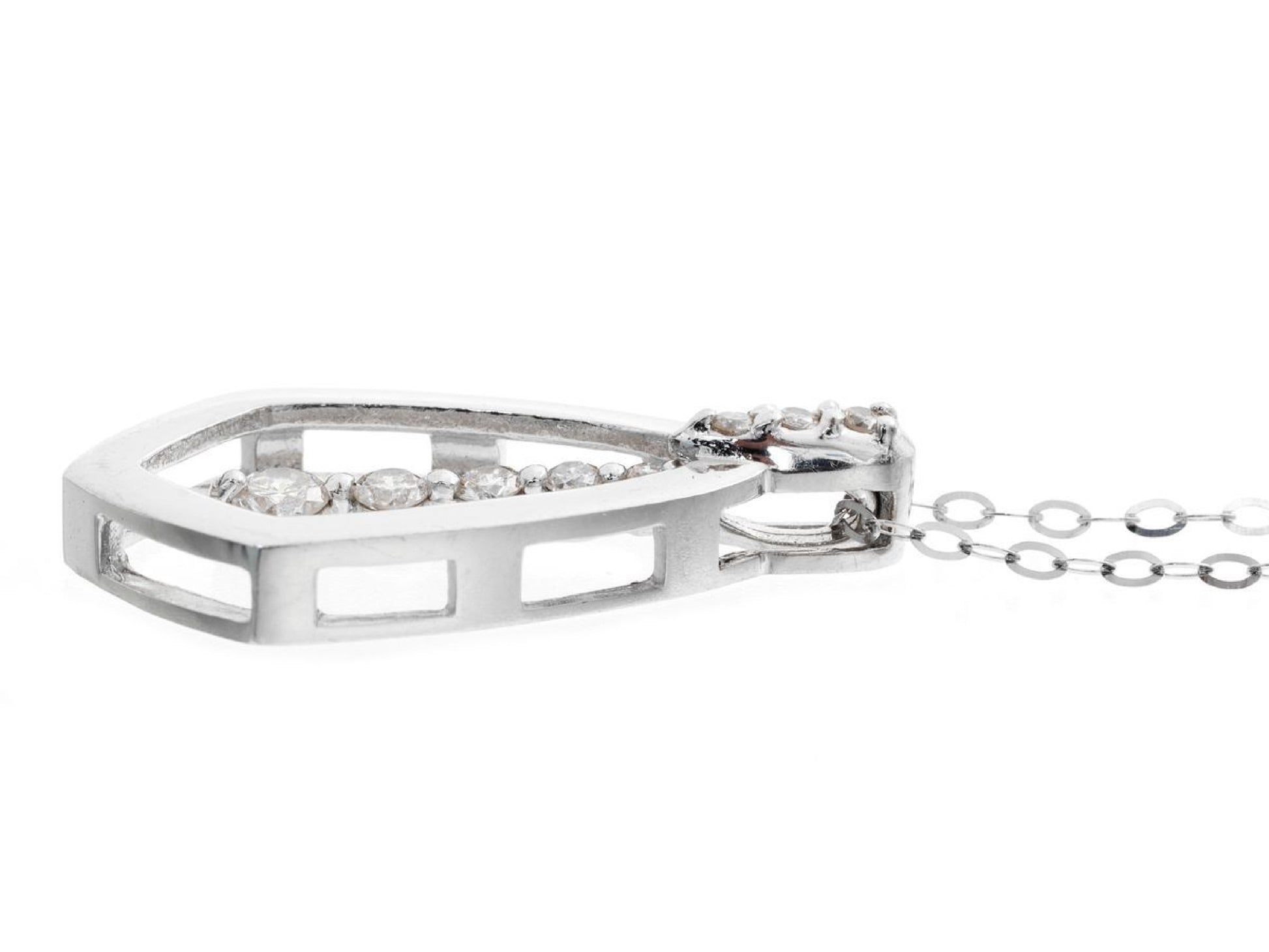 D0.25ct K18WG 4.1g Necklace