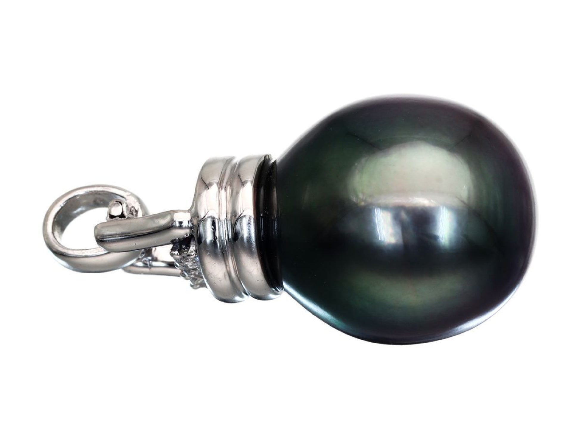 Semi-round pearl diameter approx. 12.9mm D0.03ct Pt900 5.9g pendant top