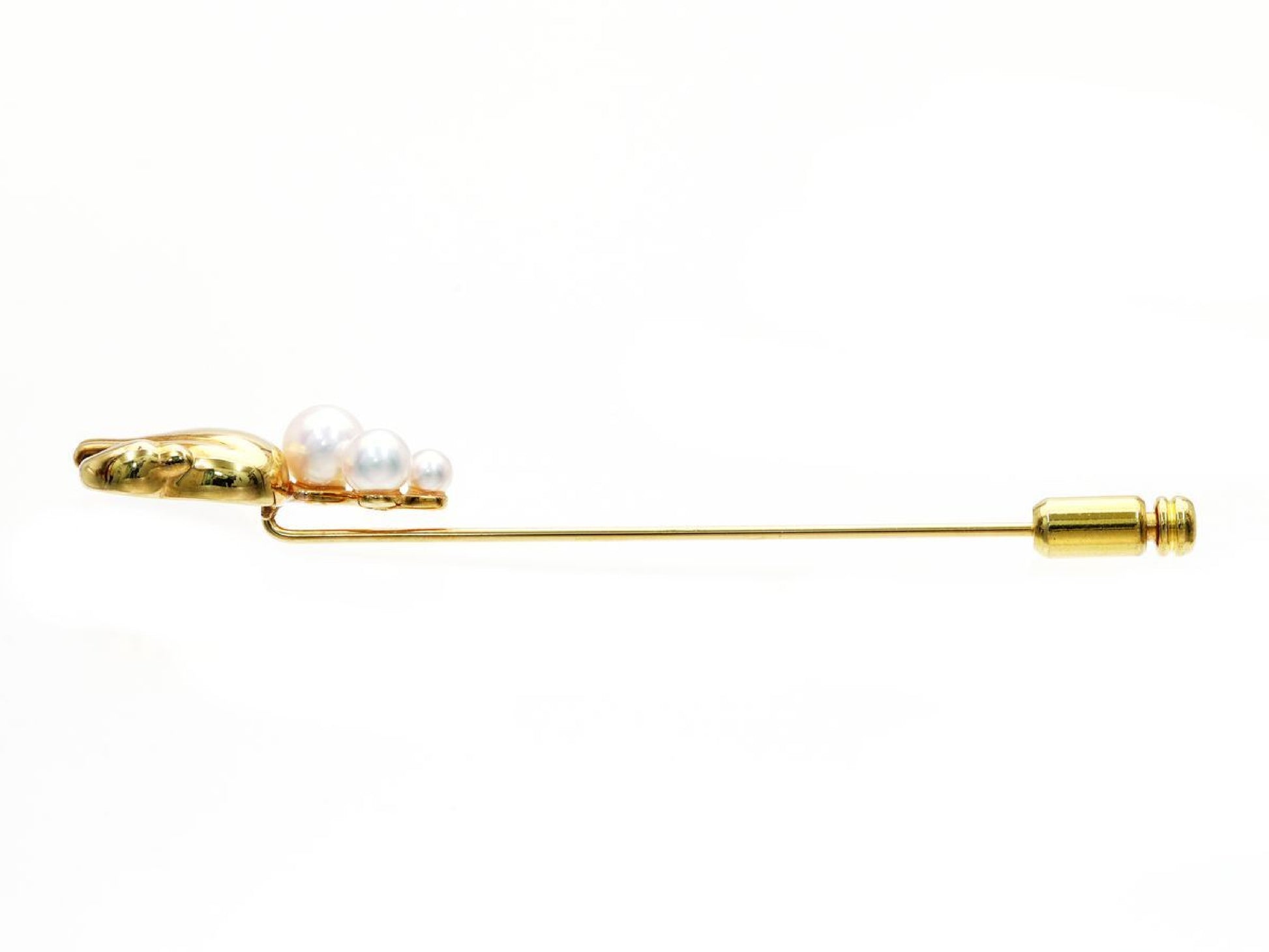 TASAKI Akoya Pearl Diameter Approx. 3.1-5.6mm K18 4.3g Brooch
