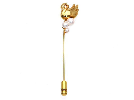 TASAKI Akoya Pearl Diameter Approx. 3.1-5.6mm K18 4.3g Brooch