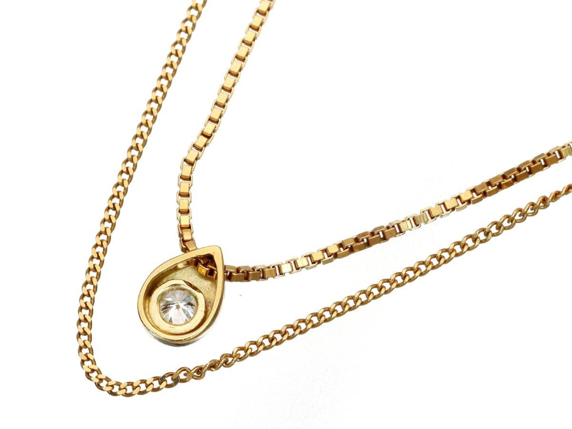 D0.10ct K18 3.4g Necklace