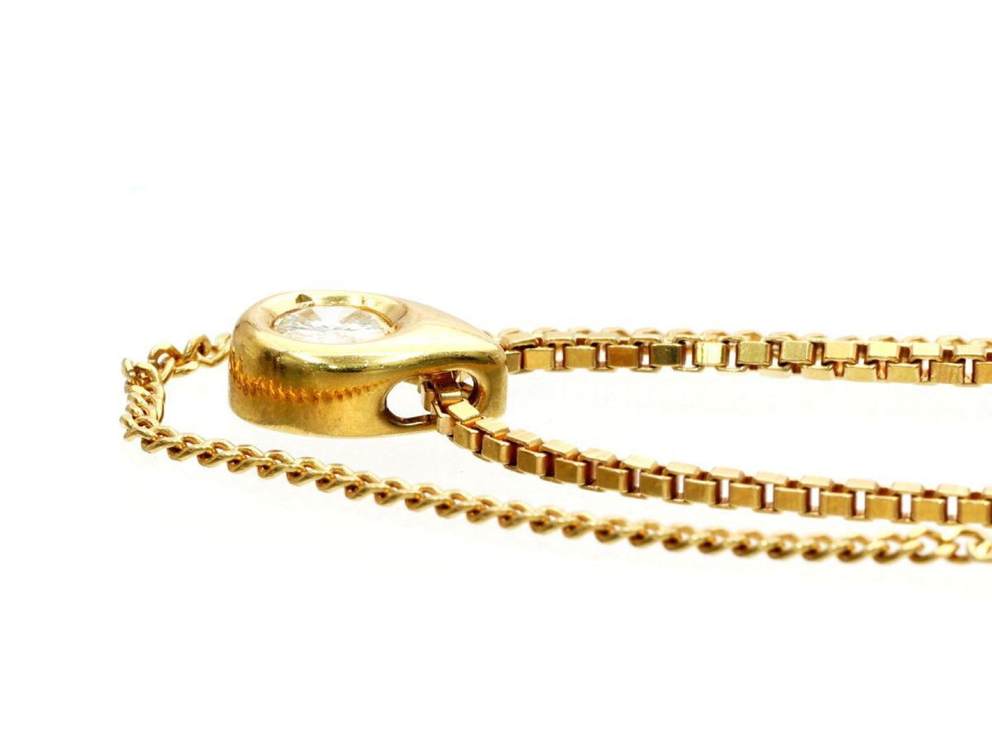 D0.10ct K18 3.4g Necklace