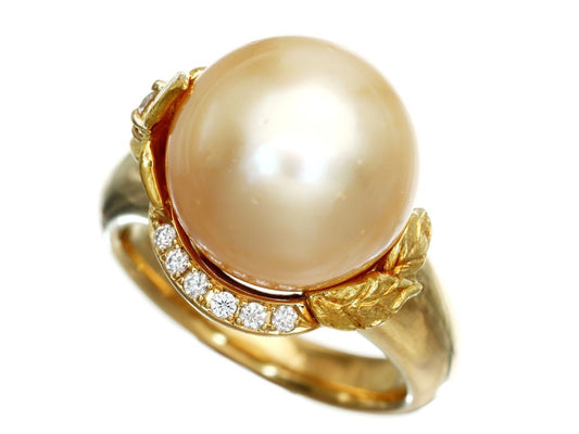 Pearl diameter approx. 12.4mm D0.09ct K18 11.6g ring