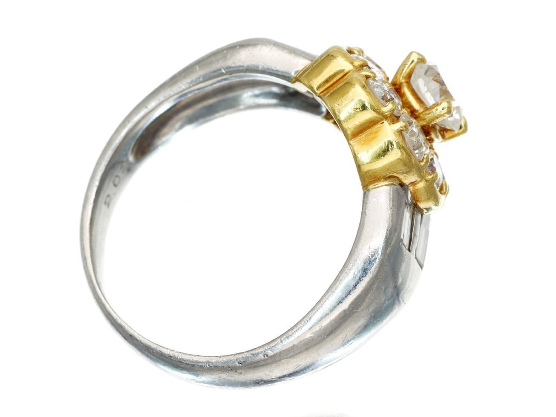 D2.02ct PT900/K18 9.6g Ring