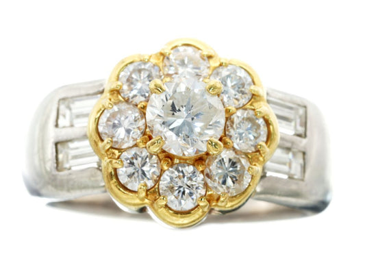 D2.02ct PT900/K18 9.6g Ring