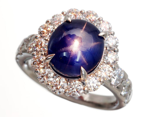 SS7.426ct D2.09ct Pt900 12.2g Ring