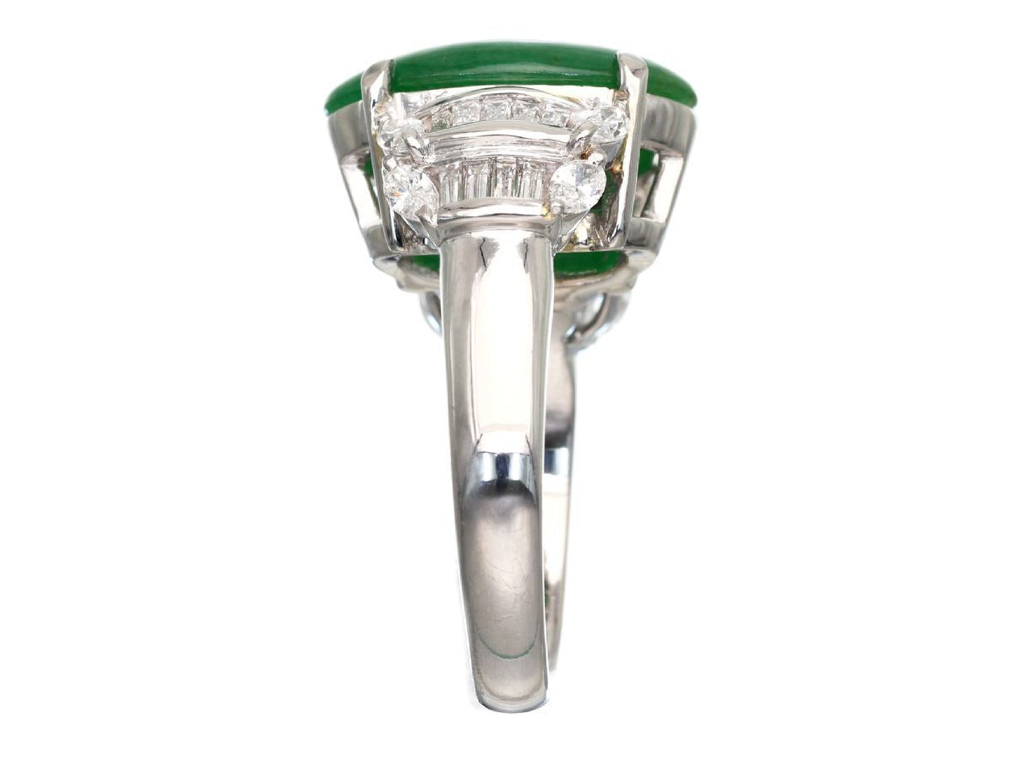 Jade 5.415ct D1.00ct PT900 13.4g Ring