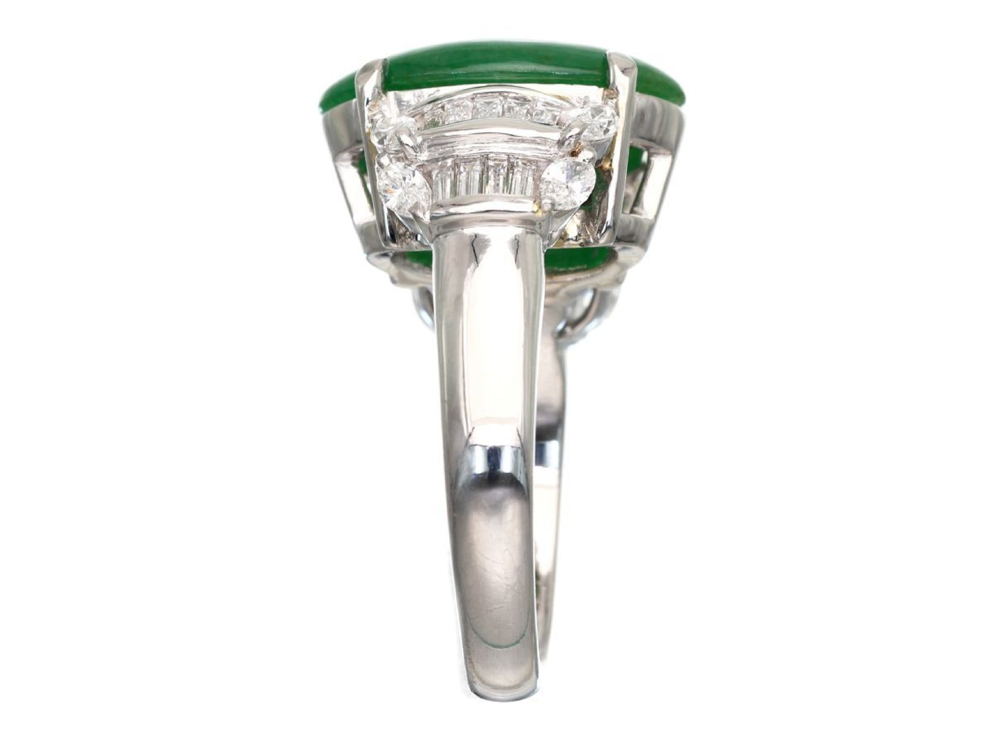 Jade 5.415ct D1.00ct PT900 13.4g Ring