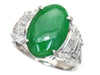 Jade 5.415ct D1.00ct PT900 13.4g Ring