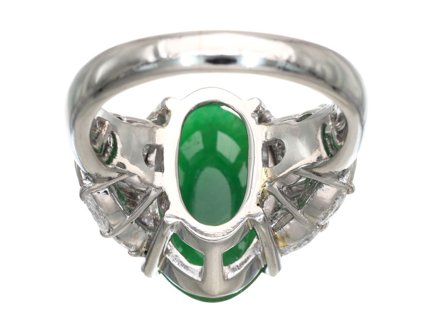 Jade 5.415ct D1.00ct PT900 13.4g Ring