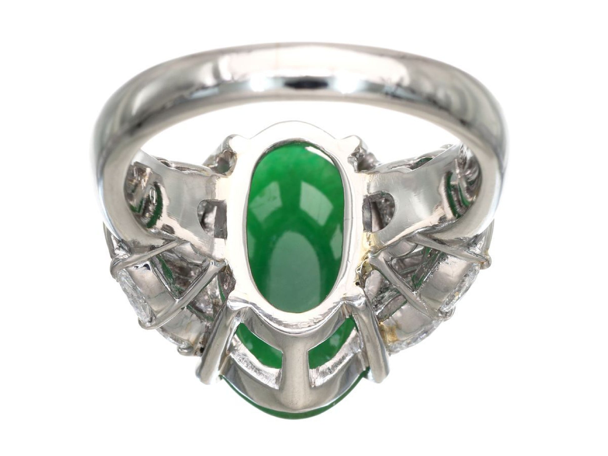 Jade 5.415ct D1.00ct PT900 13.4g Ring