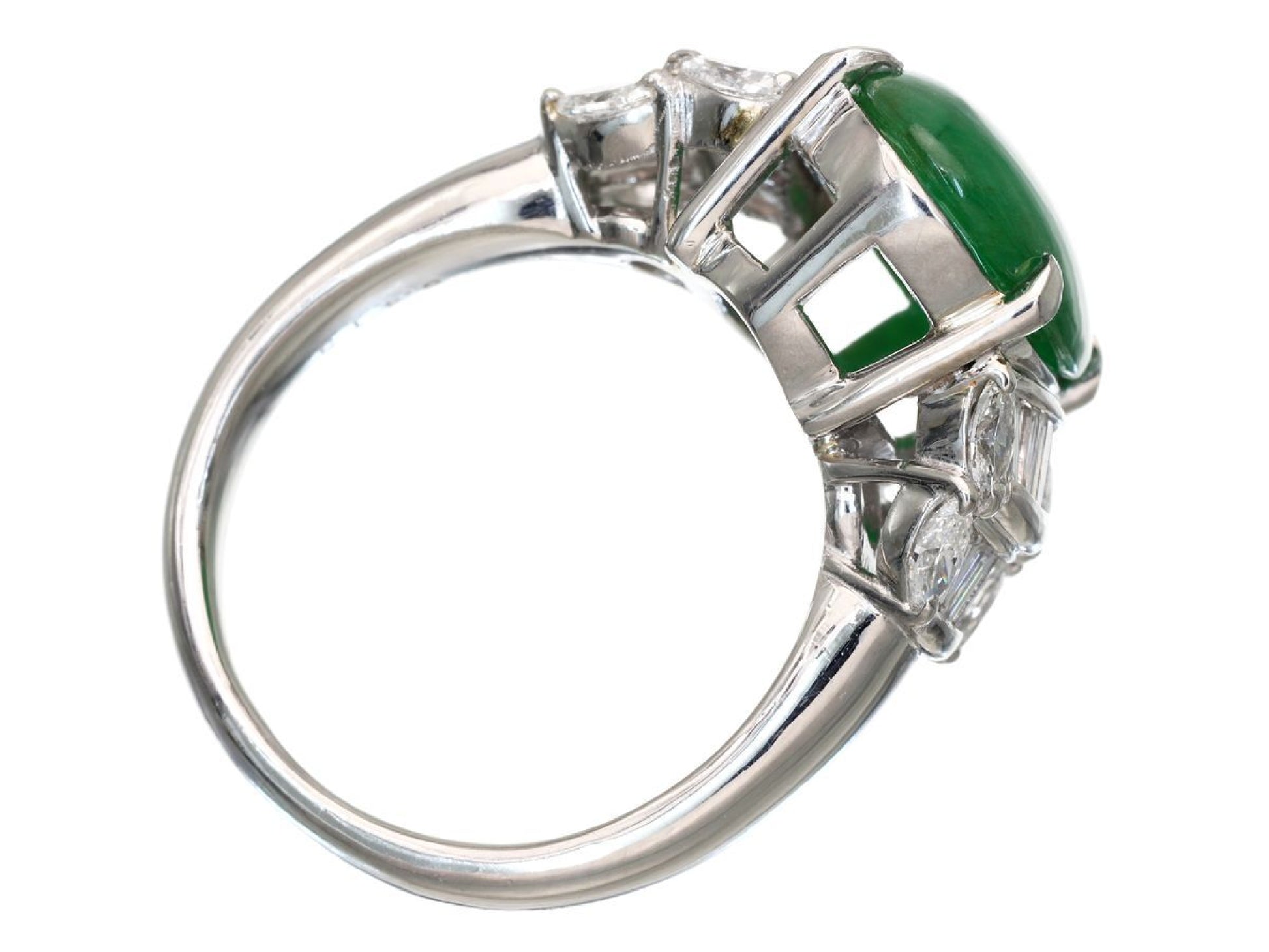 Jade 5.415ct D1.00ct PT900 13.4g Ring