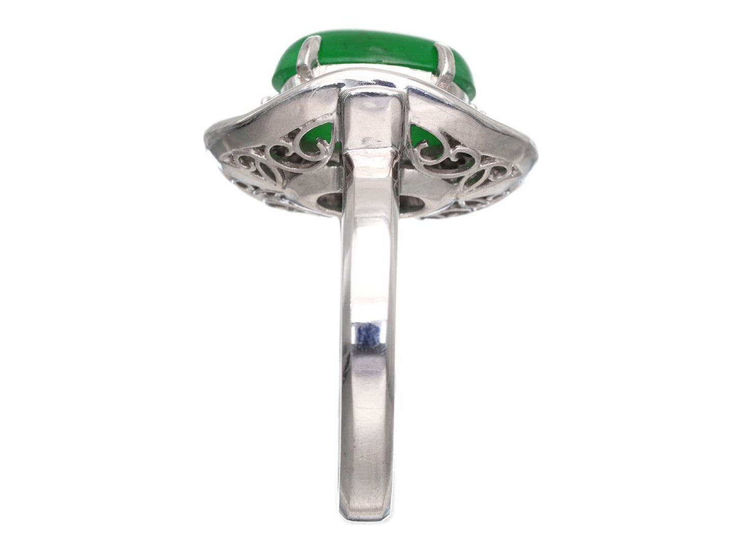 Jade 2.83ct D1.10ct PT900 10.4G Ring