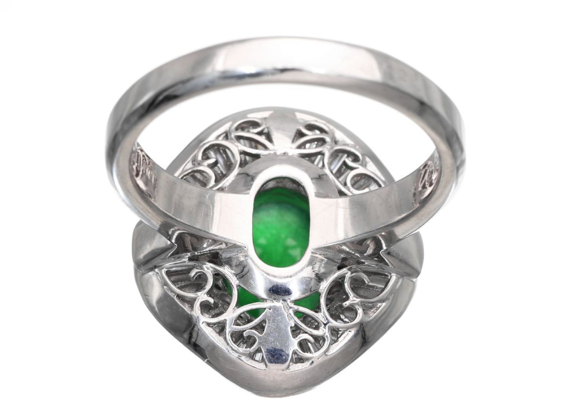 Jade 2.83ct D1.10ct PT900 10.4G Ring