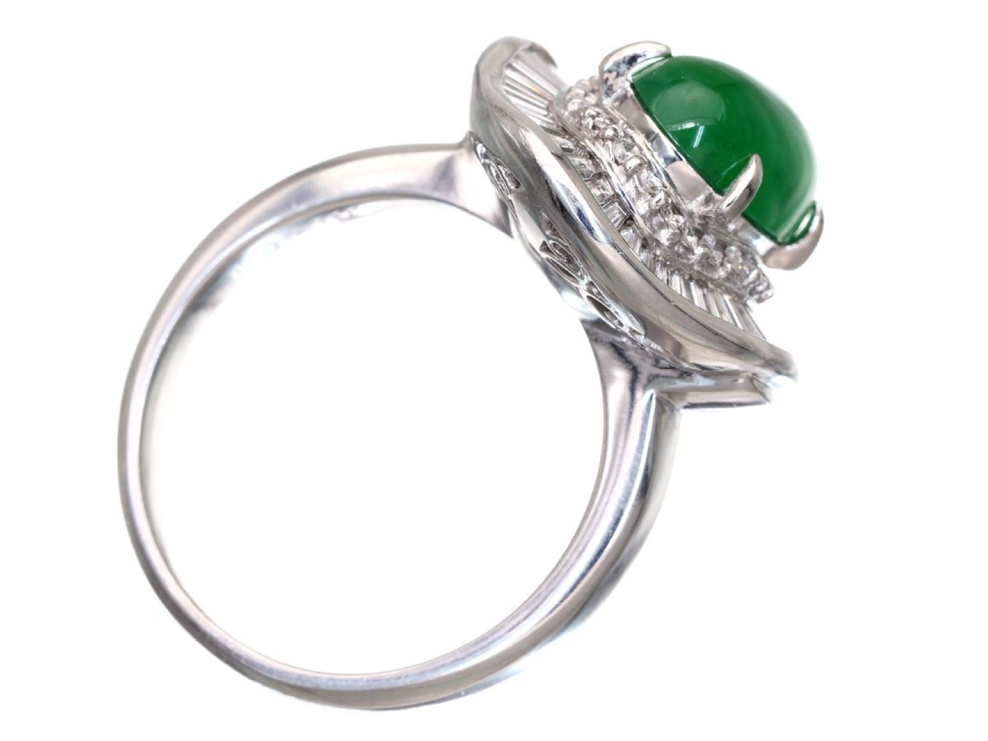Jade 2.83ct D1.10ct PT900 10.4G Ring