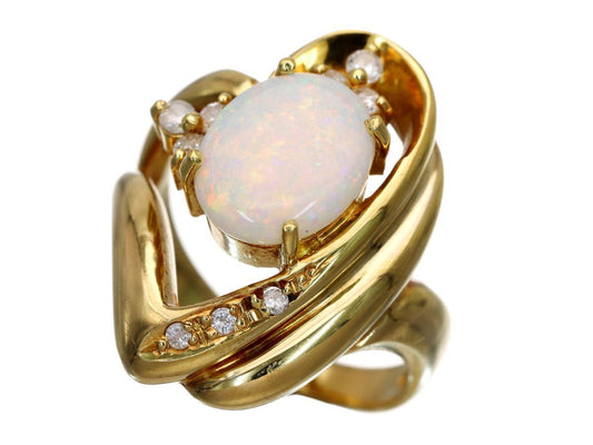 Opal D0.20ct K18 7.0g Ring