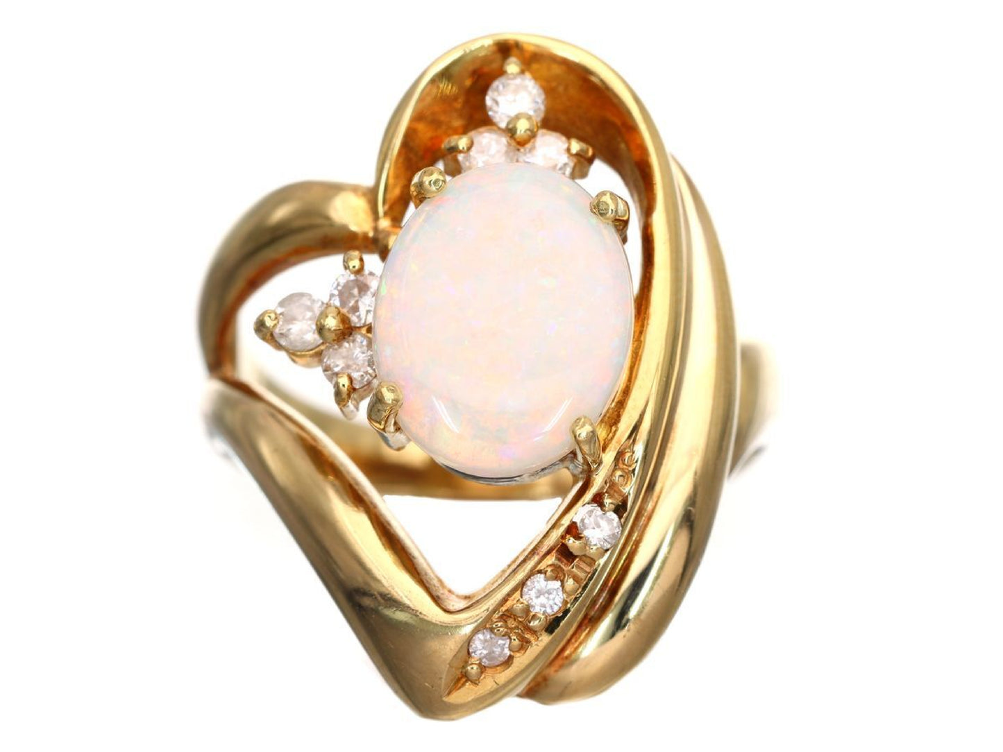 Opal D0.20ct K18 7.0g Ring