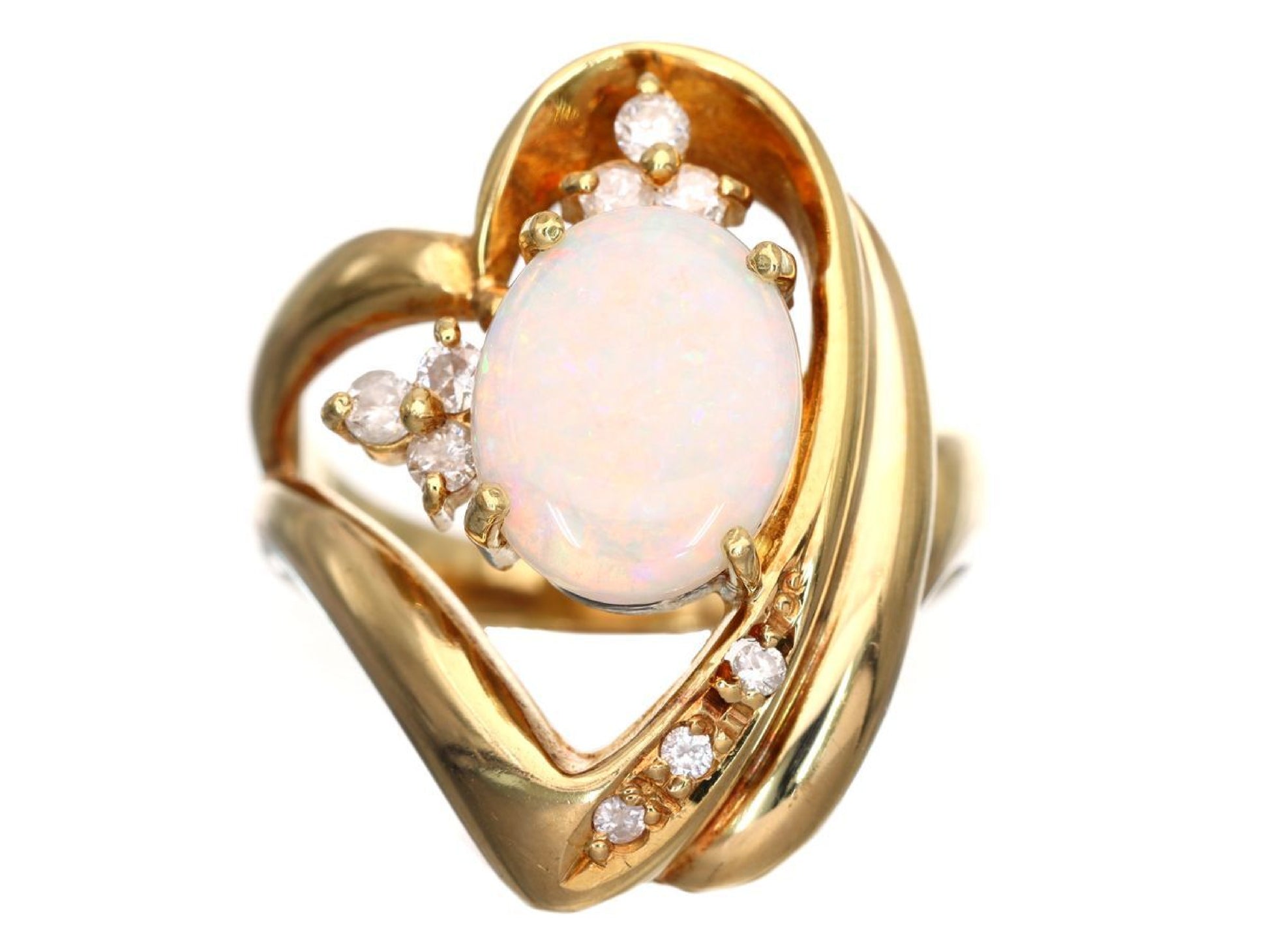 Opal D0.20ct K18 7.0g Ring