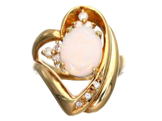 Opal D0.20ct K18 7.0g Ring