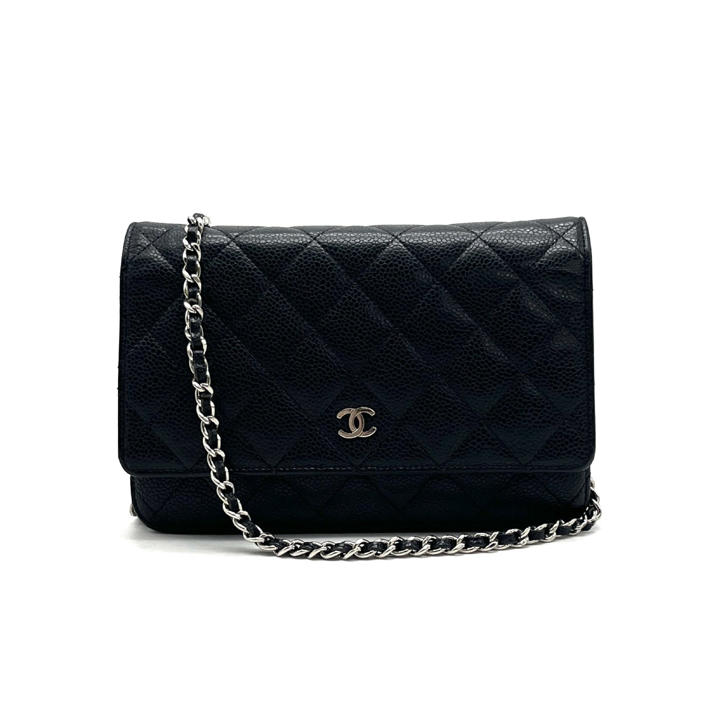 CHANEL CHANEL Matrasse Cocomark Caviar Skin Chain Wallet Shoulder Bag