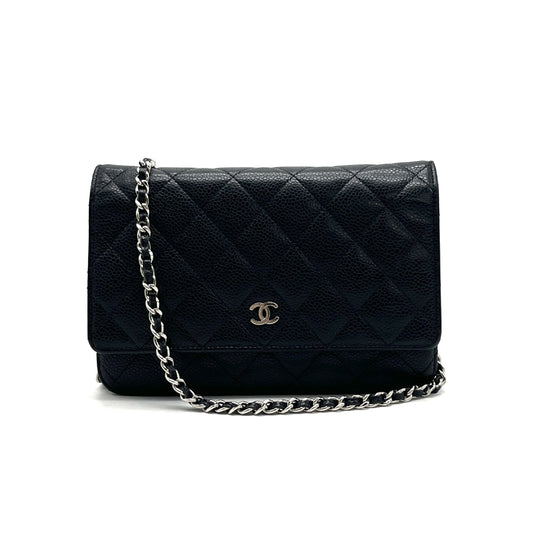 CHANEL CHANEL Matrasse Cocomark Caviar Skin Chain Wallet Shoulder Bag