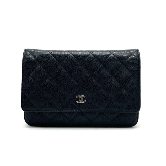CHANEL CHANEL Matrasse Cocomark Caviar Skin Chain Wallet Shoulder Bag