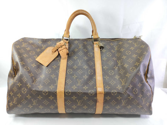 LOUIS VUITTON Monogram Vuitton Keypol 55 Boston Bag