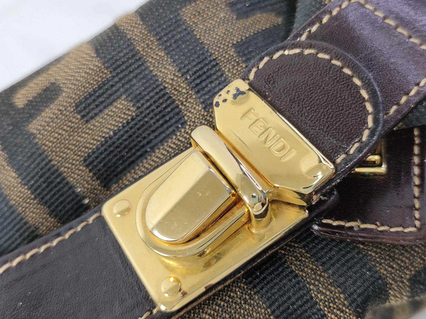 FENDI Zucca Vanity Pouch Handbag