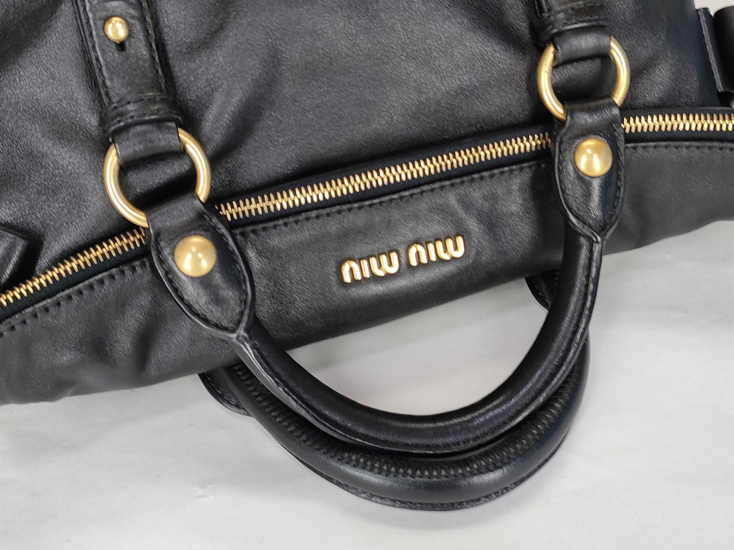 Miu Miu Miumiu Miu Miu Shoulder Bag 2way Black Handbag