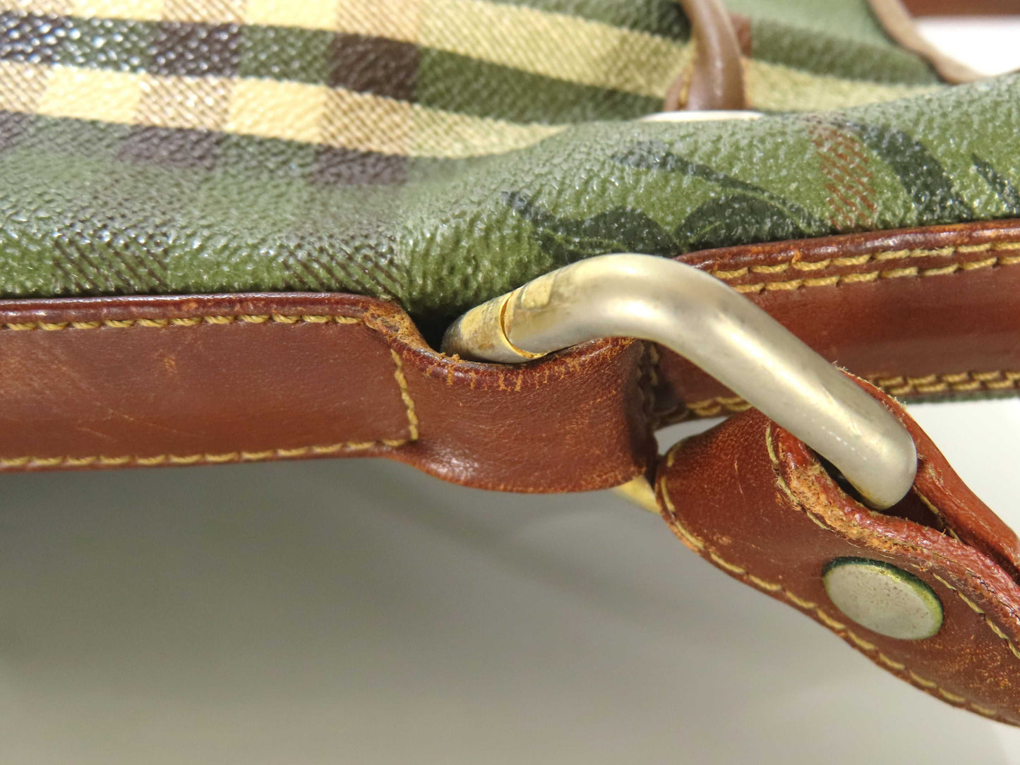 Burberrys Drawstring Shoulder Bag Plaid Shoulder Bag