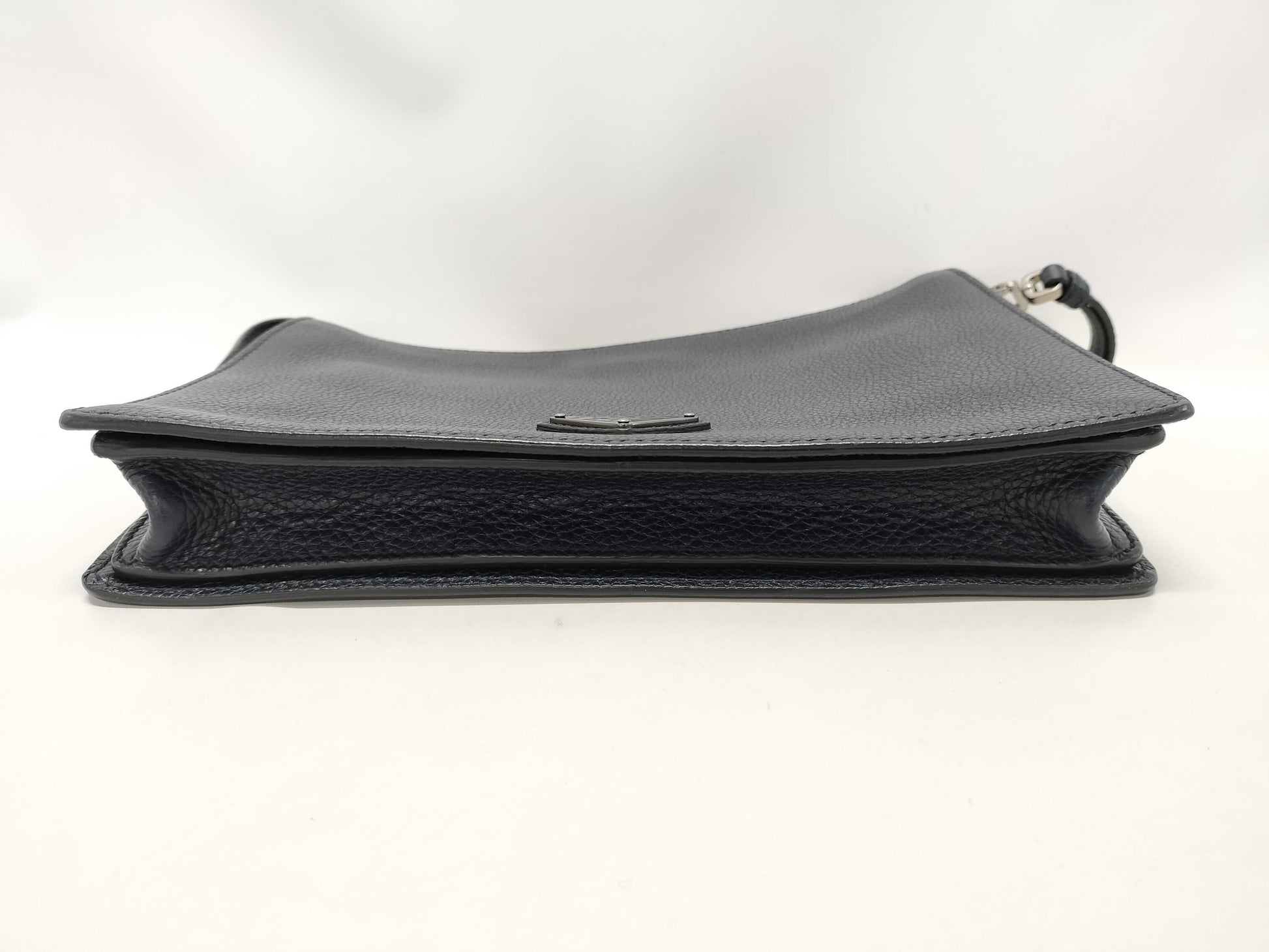 PRADA PRADA Navy Leather Clutch Bag