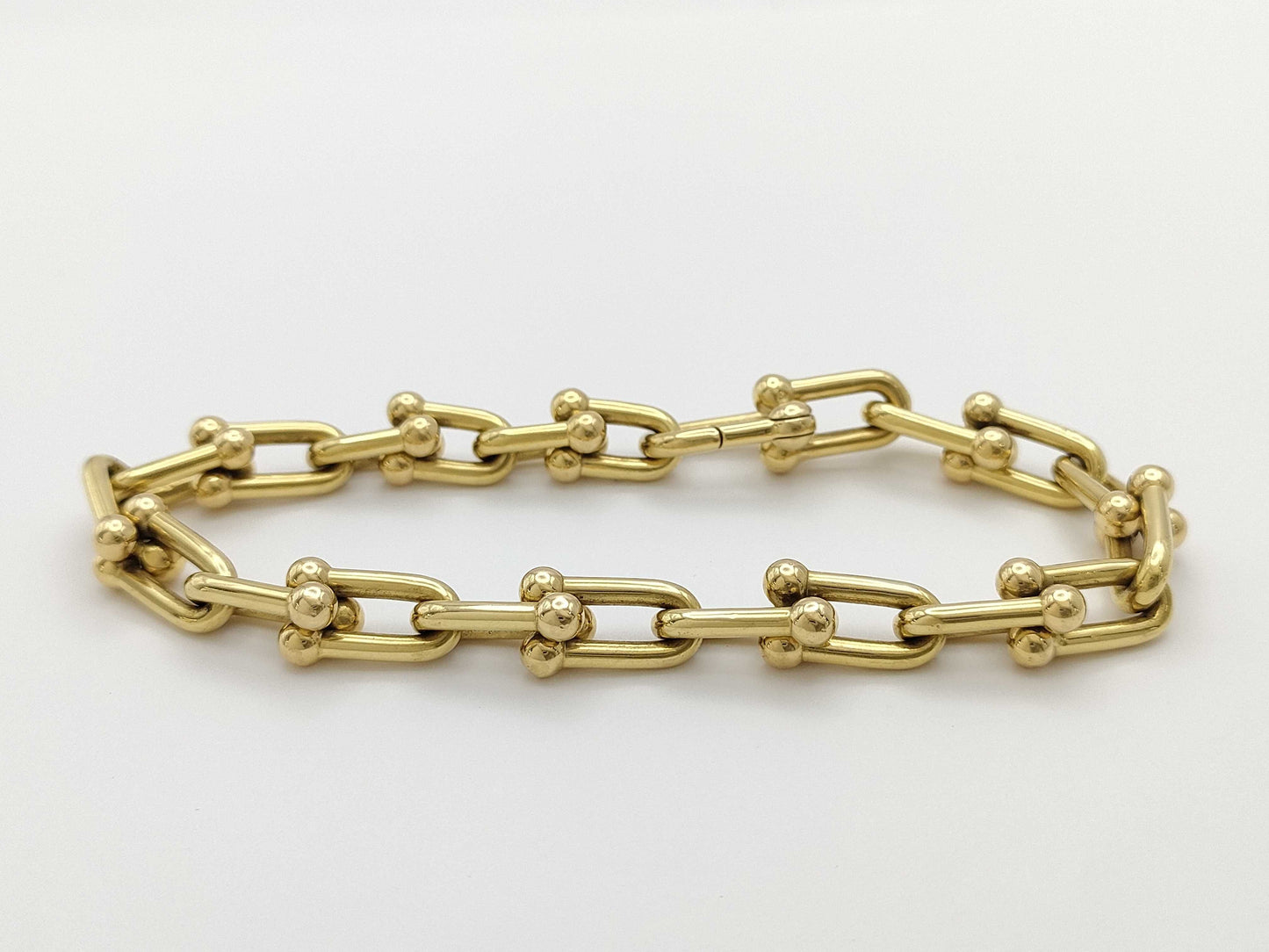 Tiffany & Co. Hardware Medium AU750 25.4g Bracelet Bangle