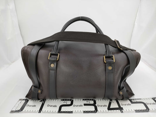 LOUIS VUITTON Utasack Weekend Leather/Cafe Boston Bag