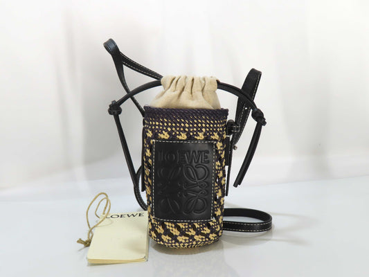 LOEWE LOEWE Shoulder Bag Raffia Cotton/Black Natural Shoulder Bag