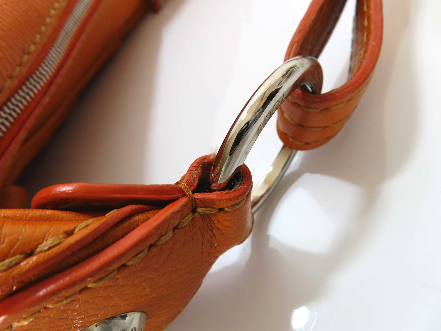 TODS TODS One Shoulder Bag Leather/Orange Handbag