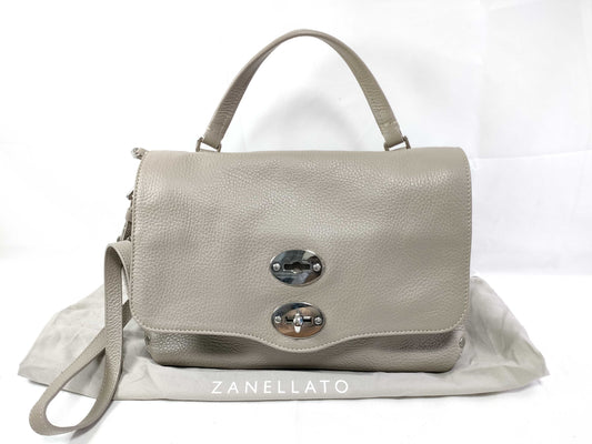 ZANELLATO Postina Small Leather/Beige Shoulder Bag