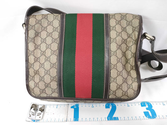 GUCCI GUCCI Sherry Messenger GG Supreme/Brown Shoulder Bag