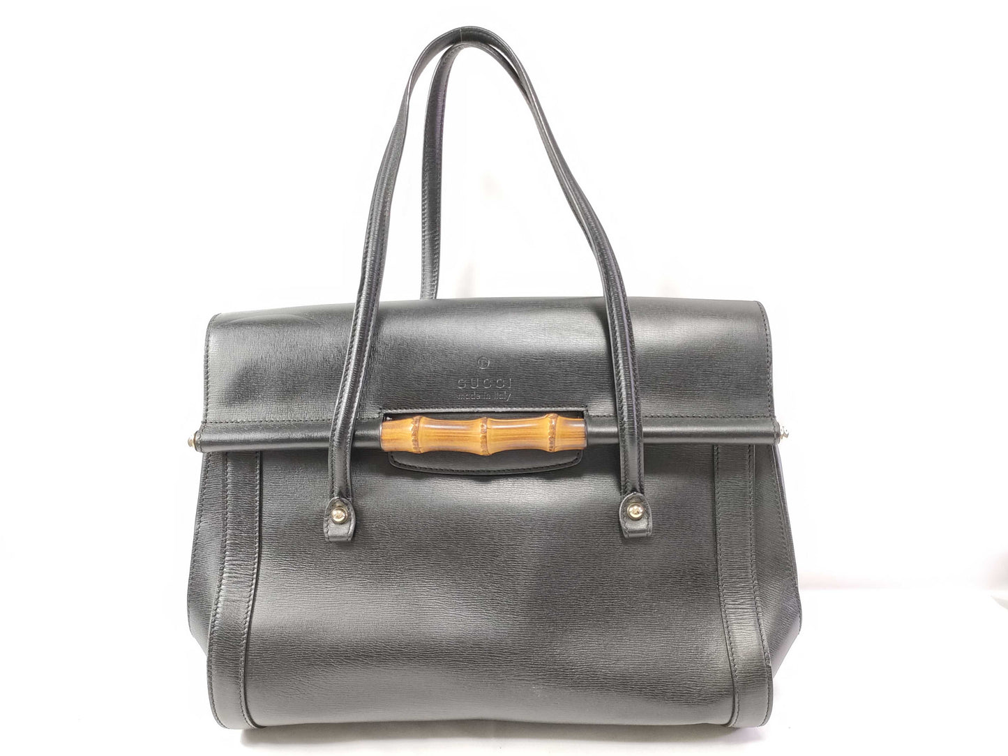 GUCCI GUCCI Bamboo Bag Leather/Black Handbag