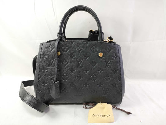 LOUIS VUITTON Monogram Unplanted LOUIS VUITTON Montaigne BB Amplification/Noir Handbag