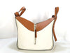 LOEWE LOEWE Hammock Small Leather/Brown & White Shoulder Bag