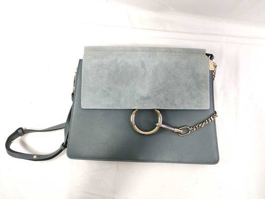 Chloe Chloe Shoulder Bag Suede/Green Shoulder Bag