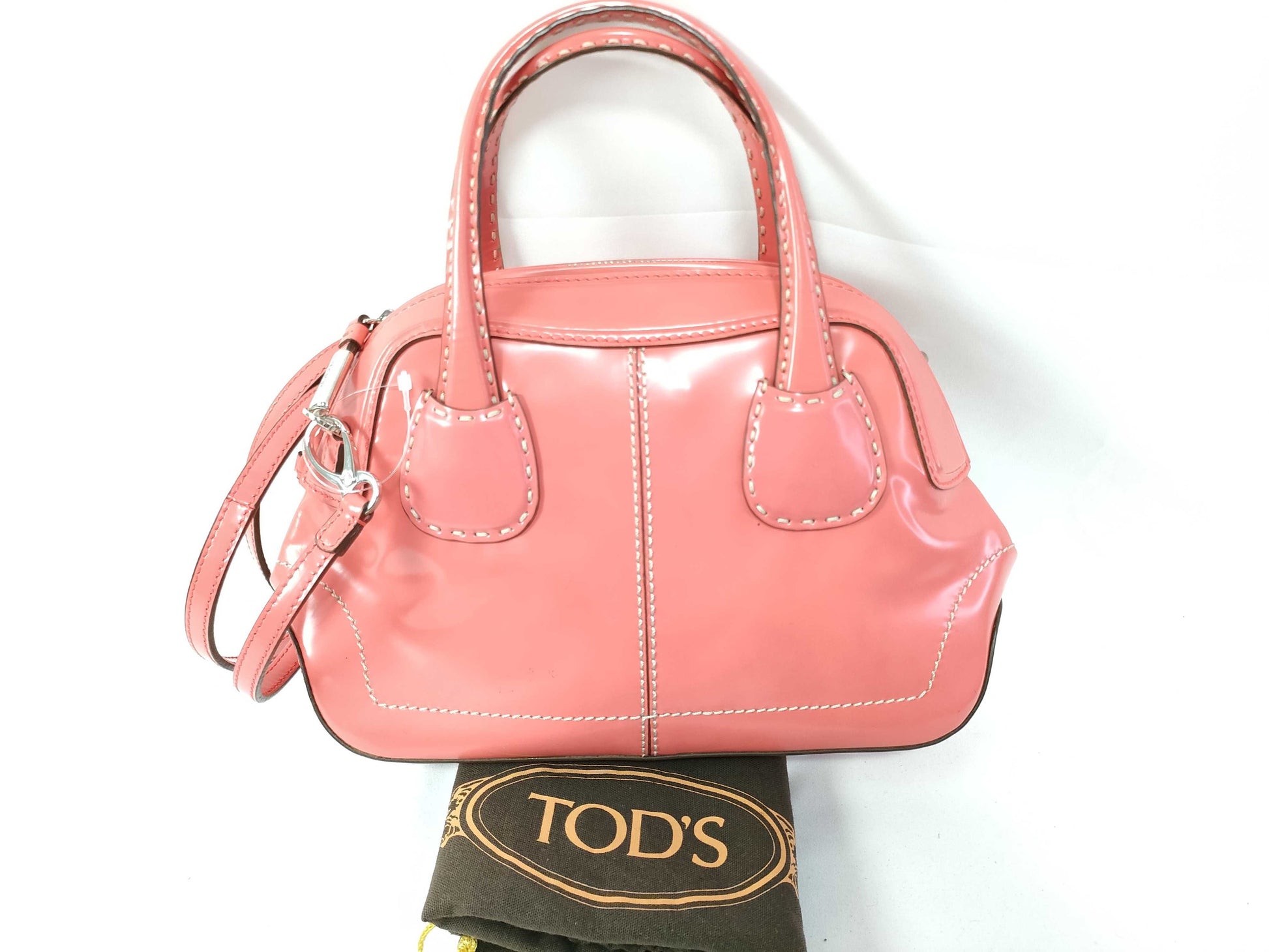TODS TODS 2WAY Bag Patent Leather/Pink Handbag