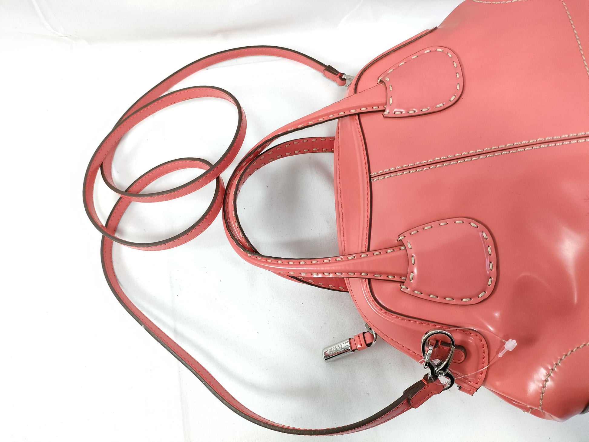 TODS TODS 2WAY Bag Patent Leather/Pink Handbag