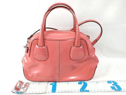 TODS TODS 2-Way Bag Patent Leather/Pink Handbag