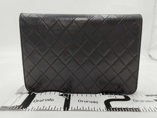 CHANEL Lambskin CHANEL Matelasse Chain Shoulder Bag Lamb/Black/GD