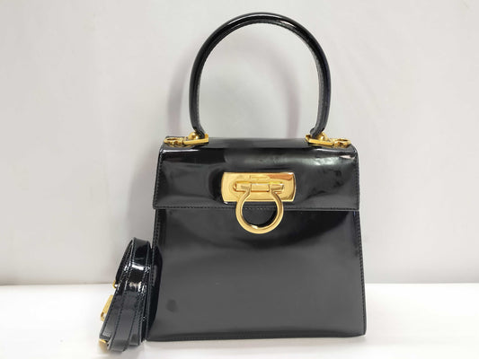 Salvatore Ferragamo Gancini Salvatore Ferragamo Gancini 2way Handbag with Strap Handbag