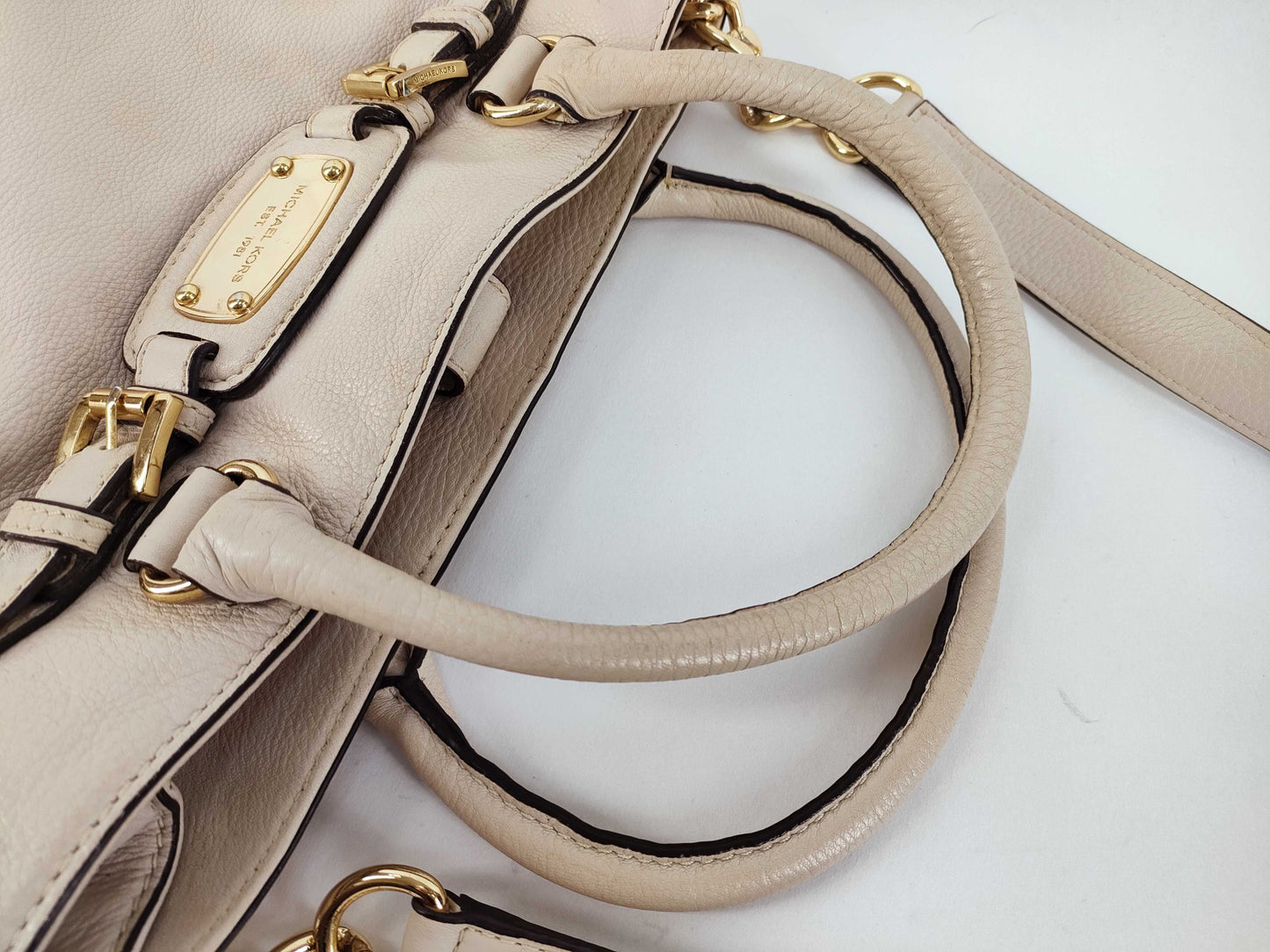 Michael Kors Mark Jacobs 2way Grain Leather White Handbag
