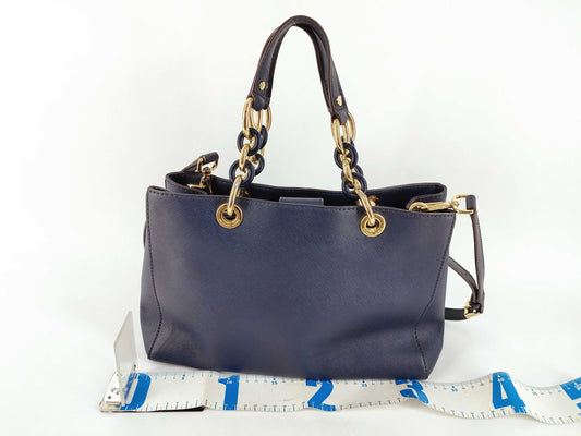 Michael Kors 2-way shoulder bag in PVC, navy.