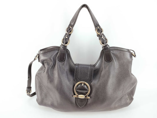 Salvatore Ferragamo Salvatore Ferragamo 2way Leather Shoulder Bag Handbag