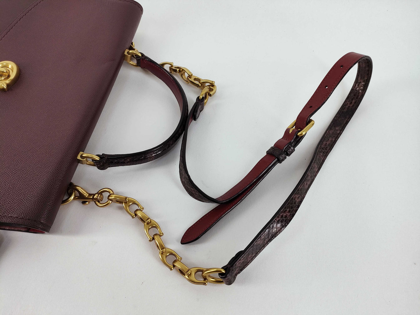 COACH COACH Python Hoodie 32 Shoulder 73969 Bag